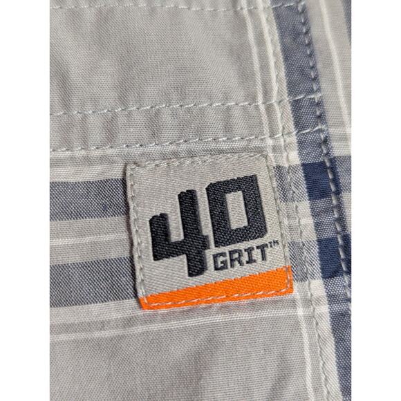 Duluth Trading 40 Grit Poplin Short Sleeve Shirt Men’s Size XXL 2XL Gray Blue - Picture 4 of 4
